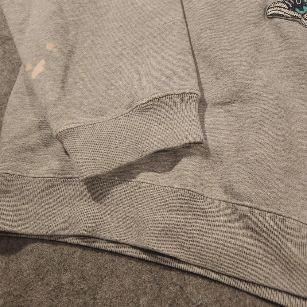 Polo Ralph Lauren Sweatshirt Mens XL Gray Bear USA Flag Basketball Fleece Lined‎